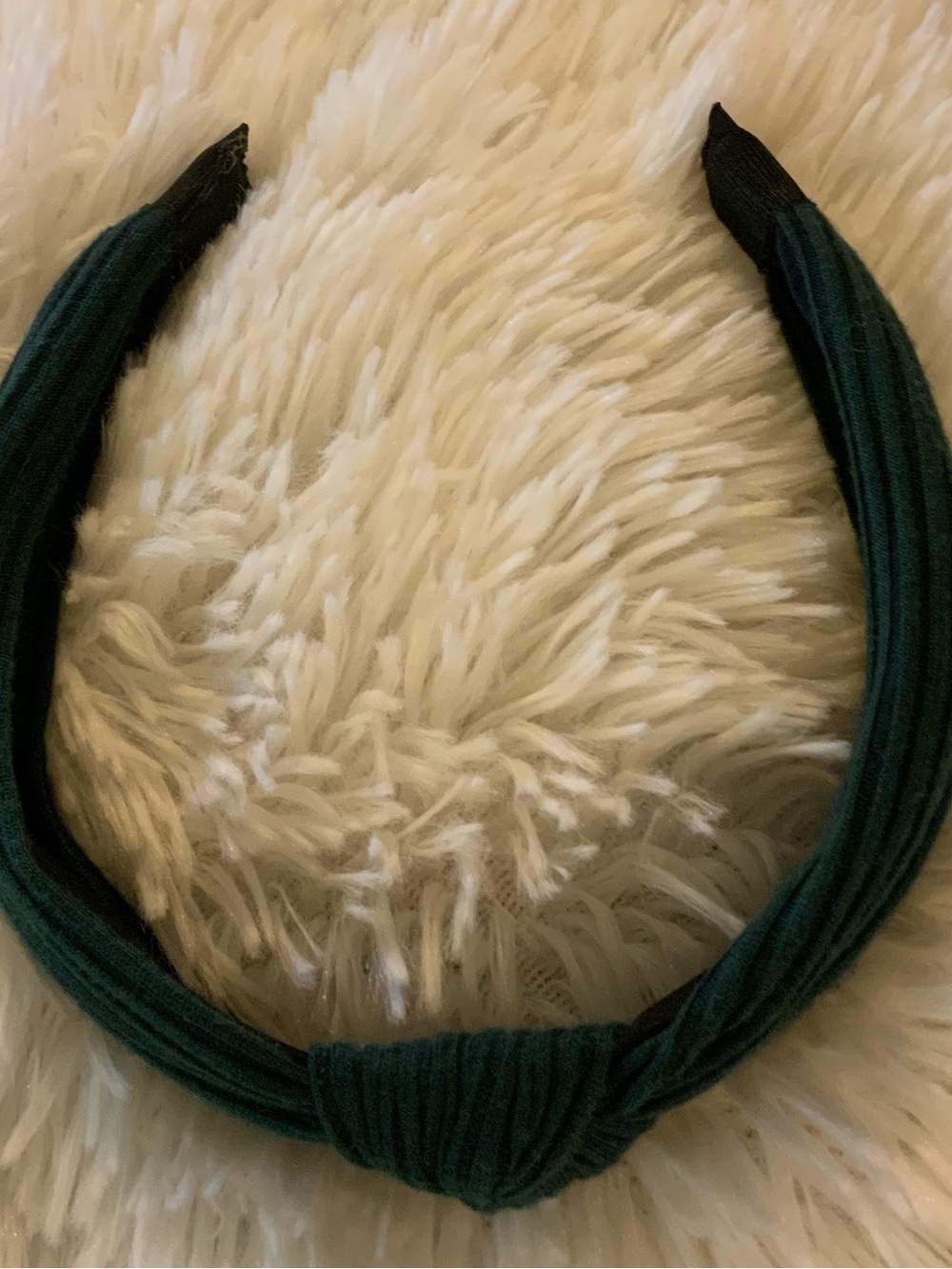 Emerald Ribbed Knotted Headband